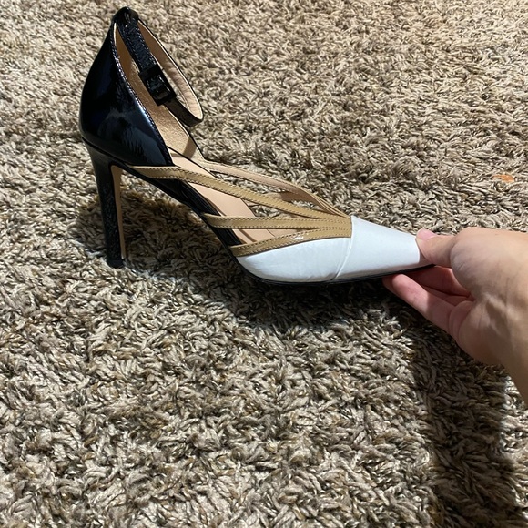 Black, tan, and white 27 edit heels - Picture 3 of 7